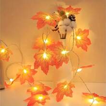 1 Pc 59.06/115.11/236.22in Maple Leaf String Lights, Thanksgiving Fall Decorations, Thanksgiving Decorations, Home Harvest Decorations, Home Decorations, Holiday Decorations, Party Decorations, Halloween Holiday Supplies, Holiday Decorations, Scene Decorations, Yard Decorations, Yard Supplies, Party Decorations Halloween Decoration Room Decor Halloween Garden Decor For Gift Fairy Holiday Decor Festival Decor