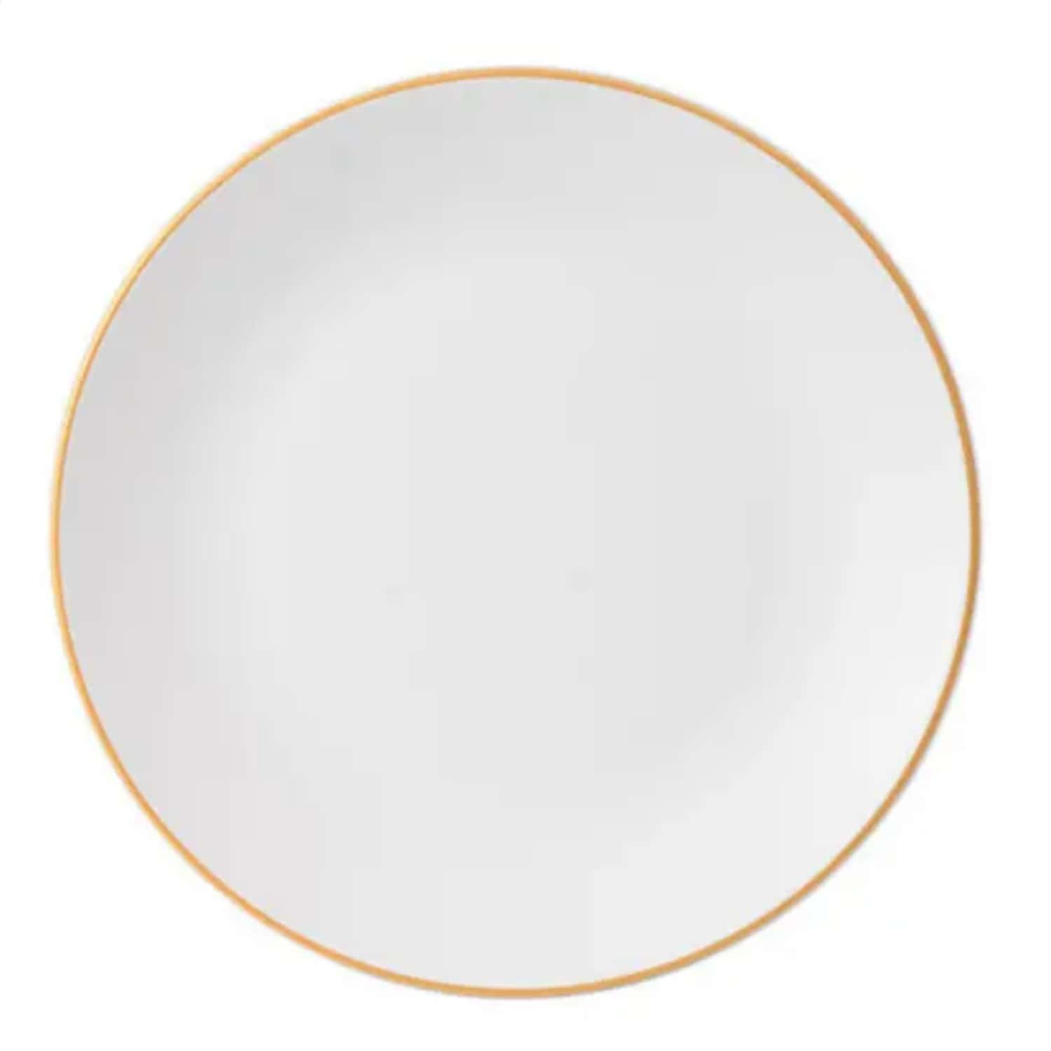 Luxury Porcelain Dessert Plate Golden Edge 19cm Legacy Gold Mesa Posta - 白色 - 查看 1