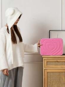 1 Stück einfache gesteppte Tablettasche Liebe, tragbare Tablettasche, Aufbewahrungstasche für Tablets, 11 Zoll, 13 Zoll