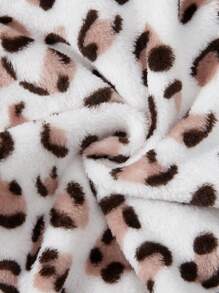 OIPOIG Baby Girl Polka Dot Print Hooded Jumpsuit - Beige - View 5