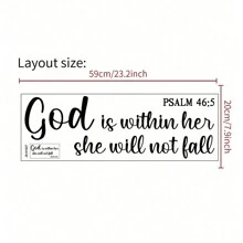 1 miếng dán tường câu Kinh Thánh Thi Thiên 46:5, Chúa ở trong cô ấy và cô ấy sẽ không ngã, miếng dán tường chống thấm nước, miếng dán gương, miếng dán PVC, dùng để trang trí nhà cửa phòng khách, miếng dán, miếng dán tường, miếng dán vinyl để trang trí nhà cửa, vật dụng trang trí mùa xuân làm mới ngôi nhà của bạn, miếng dán trang trí lễ hội quà tặng sinh nhật tốt nghiệp - Nhiều màu - Xem 12