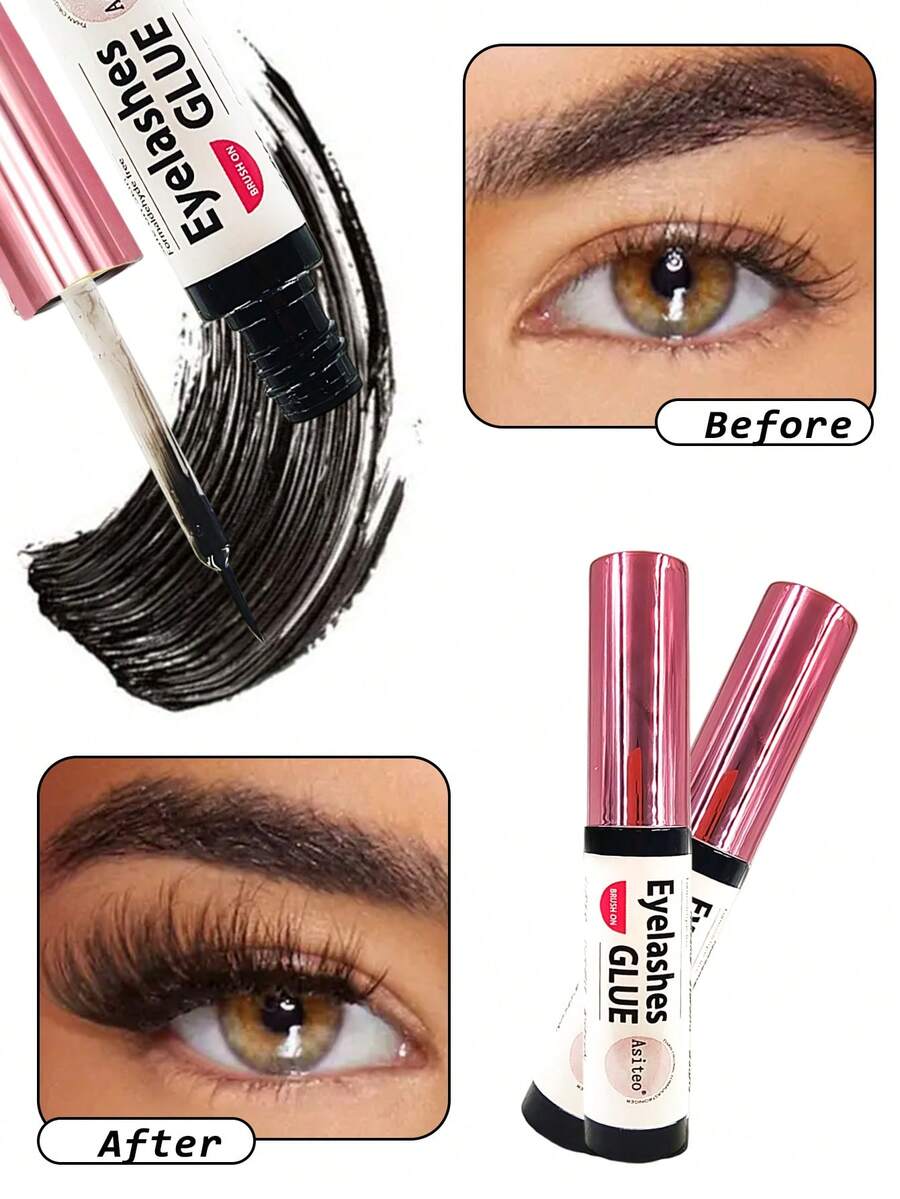 Asiteo 1pc Hypoallergenic False Eyelash Glue 5g, Waterproof Gel