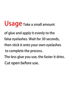 3 piezas/paquete Pegamento para pestañas postizas, no irritante, 4g/pieza - Blanco - Ver 6