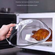 1pc Microwave Food Cover, Heat Resistant Vegetable Lid, Plastic Splatter Proof Lid - Multicolor - View 1