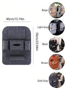1pc Multi-Functional Car Storage Bag, Car Seat Back Organizer, Automobile Seat Storage Bag - Multicolor - View 2