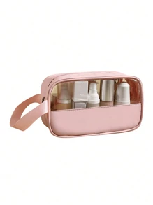 女士便携式旅行洗漱包女式透明防水化妆品收纳包返校书包旅行必需品旅行收纳包海滩暑假学校化妆包返校用品化妆品收纳包学校用品包收纳包房间用品 - 彩色 - 查看 13