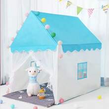 Tienda Campaña Infantil Carpa Plegable Para Niños,Portable Casitas Grandes Infantiles Interior,Casa de Campaña para Niñas Y Niños, Regalo Especial & Castillo de princesas - Azul - Ver 1