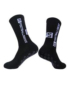 2 Pairs Men's Crew Sport Socks, Non-Slip Cushioned Comfortable Socks For Outdoor, Basketball, Football, Running