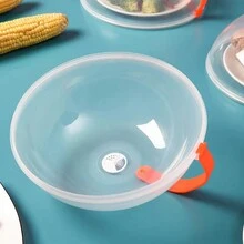1pc Microwave Food Cover, Heat Resistant Vegetable Lid, Plastic Splatter Proof Lid - Multicolor - View 7