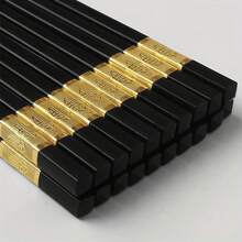 5/10pcs/Set Fiberglass Chopsticks, High-Quality Non-Slip & Anti-Mold Alloy Chopsticks, Lacquer-Free, Heat-Resistant Chinese Chopsticks, Suitable For Cooking And Dishwasher Safe,Kitchen,Christmas Gift - Multicolor - View 6