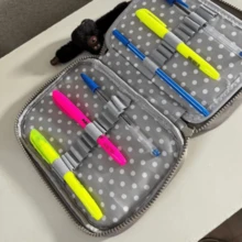 Women's/Men's School Case Youth Box Large Jumbo Organizer - 黑色 - 查看 2