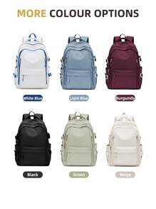 女士笔记本电脑背包，适合初中高中大学生的女生学校背包，适合青少年男孩和女孩的轻便耐用休闲书包，大容量旅行背包，带15.6英寸笔记本电脑隔层和水壶侧袋，适合男女大学生的多口袋书包工作包，新旧版本随机发货。新旧版本随机发货。