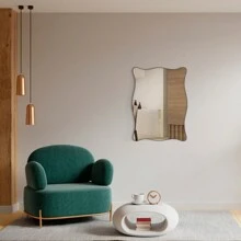Large Organic Pinterest Mirror 44x64cm - Mod. Paris - 黑色 - 查看 2