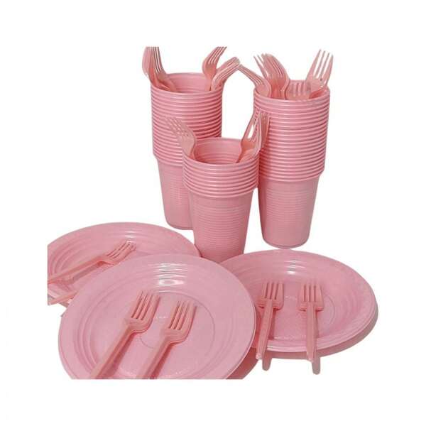 Kit Descartáveis para Festas Copo 200ml + Prato + Garfo para Bolo 150 Peças Kit Festas Aniversario Copo Descartável Colorido Festa Infantil