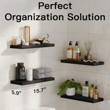 1/2pcs Space-Saving Wall-Mounted Spice Rack Easy Install, Compact Design For Kitchen & Bathroom Organization Halloween Gift Back To School Bathroom Accessories - Multicolor - View 10
