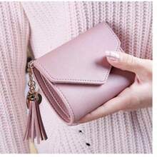Mini Tassel Wallet Women Fashion Female Short Mini Wallets Korean Students Lovely Female For Women Wallet Purse Wallet Small Wallet - Multicolor - View 2