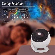 UK LED Galaxy Projector Starry Night Light Moon Star Sky Nebula Projection Lamp - White - View 5