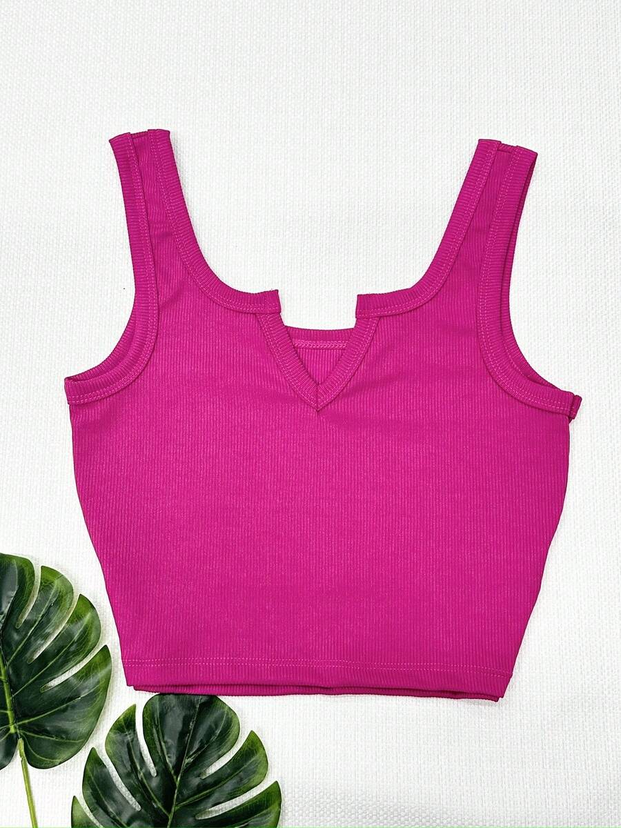 Yiang Women's Fashion Tank Top Blouse - Màu Hồng Tươi - Xem 1