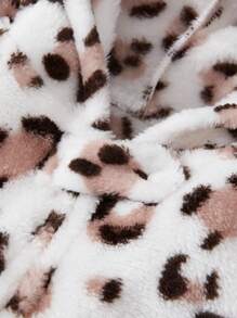 OIPOIG Baby Girl Polka Dot Print Hooded Jumpsuit - Beige - View 4