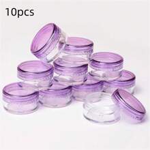 10 piezas/Set Tarro de crema de fondo redondo de 5g, envases de muestreo cosméticos, botellas de empaquetado de maquillaje - Multicolor - Ver 13