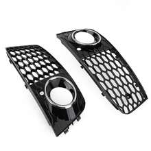 Pair Honeycomb Mesh Fog Light Open Vent Grill Intake Fit For Audi A4 B8 2009-2012 - 黑色 - 查看 7