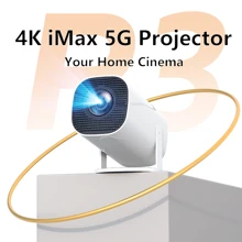 HUASHIJIE 4K 超高清 5G 家庭视频投影仪，多功能沉浸式家庭影院支持 Android 和 IOS 的 WiFi 连接，直接投影到墙上，兼容高清和 USB，自动梯形校正，内置 Android 系统和扬声器，非常适合家庭、户外、圣诞节和情人节礼物 - 查看 1