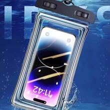 1个防水潜水包，适用于触屏手机，可用于游泳、潜水，防尘、防震、防雨，密封且可漂浮。 - 黑色 - 查看 6