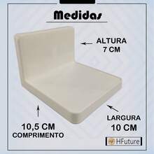 Kit 4 Multipurpose Shelves Adhesive Support Easy Organizer - 白色 - 查看 4