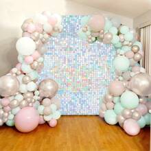 24/36pcs Backdrop Panels Shimmer Wall Backdrop For Party Wedding Birthday Engagement Parties Anniversary Decoration - 交響樂銀 - 查看 8