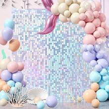 24/36pcs Backdrop Panels Shimmer Wall Backdrop For Party Wedding Birthday Engagement Parties Anniversary Decoration - 交響樂銀 - 查看 1