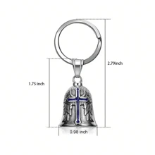 1 Universal Motorcycle And Bicycle Guardian Angel Bell, Retro Punk Motorcycle Angel Wings Motorcycle Riding Lucky Bell, Wide Application: The Motorcycle  Bell Is Very Convenient To Use And Can Be Easily Hung On Motorcycles, SUVs, Bicycles, Bikes, Trucks, Pets, Etc. - one-size - View 2