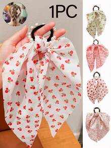 1 szt. Wysokiej jakości perłowa gumka do włosów z frędzlami, wysoka elastyczność, nadruk owocowy, różnorodne kształty, uroczy wiejski styl, do parku na świeżym powietrzu, na imprezę domową, na festiwale