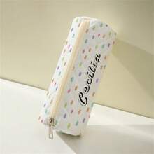 1 Hộp đựng bút chì có thể tùy chỉnh, Túi đựng cá nhân, Túi trang điểm có khóa kéo nhẹ, Hộp bút chì, Hộp đựng văn phòng phẩm thiết kế cổ điển, Thích hợp cho trường học/Học sinh/Đi học lại - Nhiều màu - Xem 5