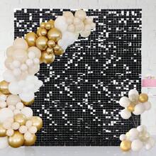 24/36pcs Backdrop Panels Shimmer Wall Backdrop For Party Wedding Birthday Engagement Parties Anniversary Decoration - màu đen - Xem 2