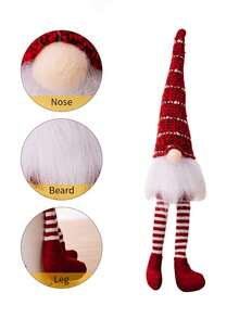 1 Pièce, Décorations De Noël, Décorations De Poupée Naine Sans Visage En Peluche Tricotée, Ornements De Vitrine De Fête De Noël À La Maison, Décoration De Centre Commercial