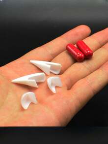 6 piezas/set Dientes falsos de vampiro para disfraz de Halloween, accesorio para fiesta - Multicolor - Ver 3