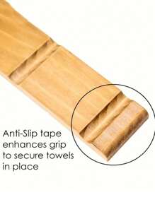 1Pc Extra-Large Wooden Clip Towel Holder Set For Bathroom, Farmhouse Decor Wall-Mounted Towel Rack, Multipurpose Home Laundry Decoration, Without Electricity(Natural Logs May Have Different Textures And Colors, Please Purchase With Caution) Bathroom - Multicolor - View 5