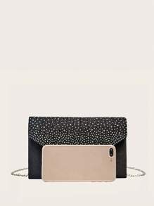 四件套女士水钻晚宴手拿包、水钻夹式耳环、新娘婚礼项链手链、闪亮吊坠手拿包、信封式晚宴包、带可拆卸肩带的女士闪亮手提包，适合婚礼和派对场合，女士单肩包 - 黑色 - 查看 8