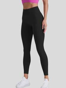 2Pcs/Set Women Seamless High Waist Tummy Control Yoga Pants, Moisture Wicking Workout Leggings Tights - Multicolor - View 2