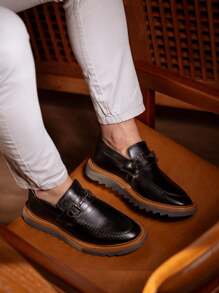 Men's Shoe + Wallet Dublin Oxford Tratorado Social Modern Casual Moccasin - màu đen - Xem 3