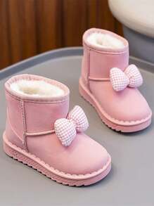 Kids 2024 New Stylish Girls Snow Boots, Children Padded Winter Boots, Warm Toddler Baby Shoes