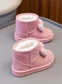 Kids 2024 New Stylish Girls Snow Boots, Children Padded Winter Boots, Warm Toddler Baby Shoes