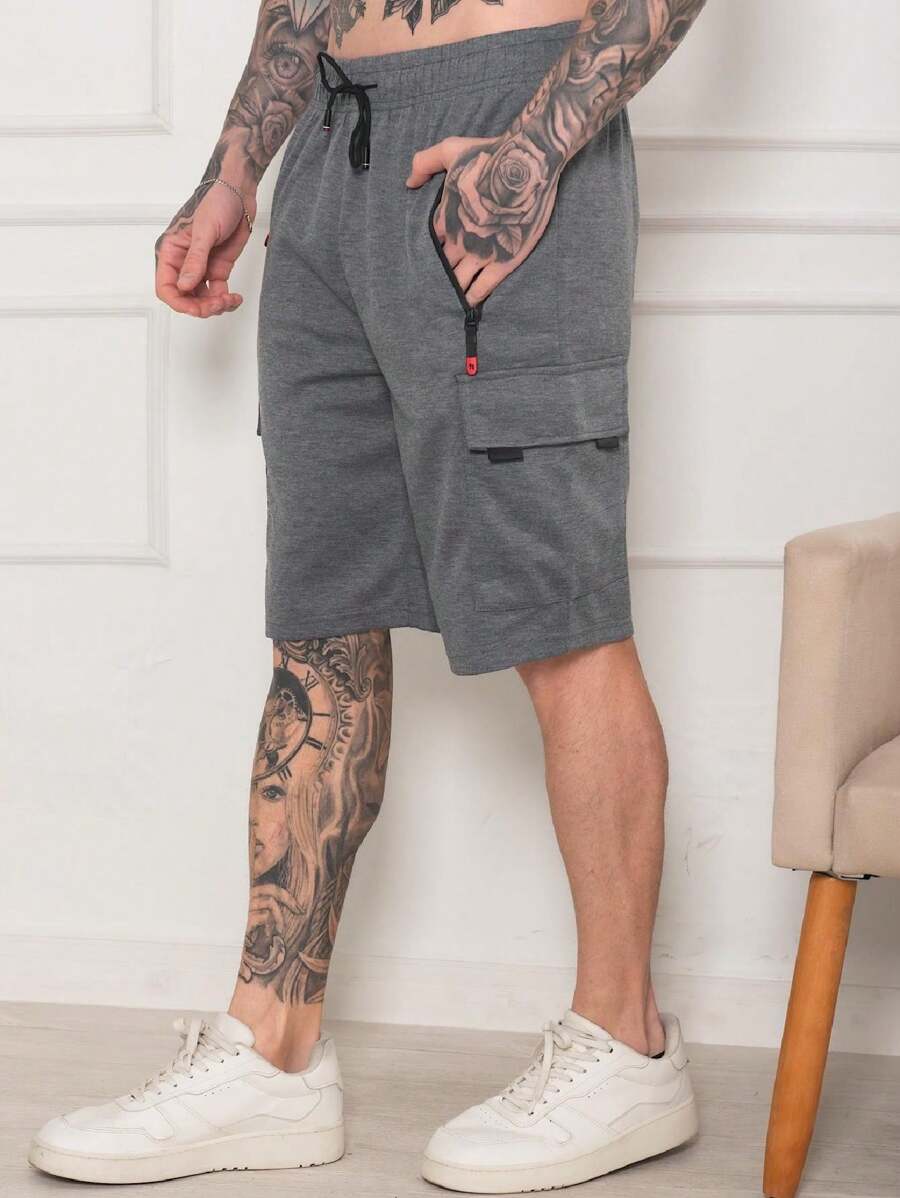 Cargo Shorts With Elastic Waist