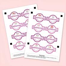 个性化定制名称贴纸，防水抗撕裂，适用于家庭和办公室组织，色彩鲜艳，粘合剂耐用，不留残留物，易于粘贴，非常适合标记个人物品、办公用品、旅行装备和设备标识，高品质可定制设计，非常适合整理厨房、车库和工作区，持久耐用且不褪色，非常适合手工制作和 DIY 项目，多功能标签可满足您的所有需求，使用时尚可靠的贴纸增强您的组织能力 - 紫色 - 查看 11