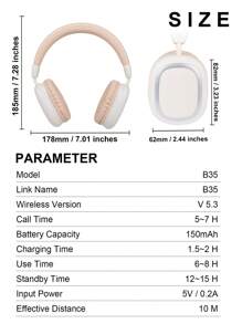 Tai nghe Bluetooth mới, Cuộc gọi độ nét cao HIFI, Băng đô thoải mái, Nhạc MP3 cho điện thoại, Kết cấu kim loại Type-C có thể gập lại và xoay, Tai nghe Bluetooth không dây quà tặng doanh nghiệp cao cấp - Màu Khaki - Xem 6
