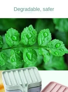 Đĩa đựng xà phòng thanh lịch, Khay đựng xà phòng thoát nước, Không dính, Khô nhanh, Làm bằng rơm lúa mì, Vệ sinh, Đơn giản nhưng tinh tế, Thiết kế nhiều rãnh cho nhà bếp và phòng tắm sạch sẽ hơn Trang trí phòng tắm gia đình - Nhiều màu - Xem 8