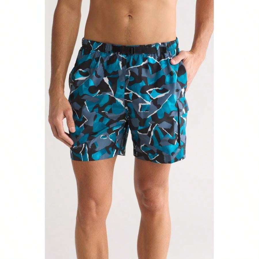 Volley 5-Inch Swim Trunks - Blue Lightning - View 1