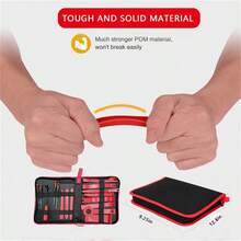 63 Decorative Removal Tools, Automatic Push Pin Bumper Fixing Clamp Kit Fastener Terminal Removal Kit Sticky Cable Clamp Skid Kit Auto Panel Radio Removal Automatic Clamp - 紅色 - 查看 8