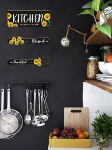 3 Chiếc Hoa Hướng Dương Phong Bí Ngô Trang Trí Nhà Bếp Biết Ơn Biết Ơn Trang Trí Tường Bằng Gỗ Dấu Hiệu Ăn Nĩa Và Muỗng Thu hoạch Trang Trí Tường Nghệ Thuật Mộc Mạc Trang Trí Cho Nhà Bếp - Nhiều màu - Xem 5