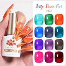 BORN PRETTY BORN PRETTY Esmalte de uñas de gel rosa nude de 10 ml, gel de extensión rápida de larga duración, barniz de arte de uñas para manicura